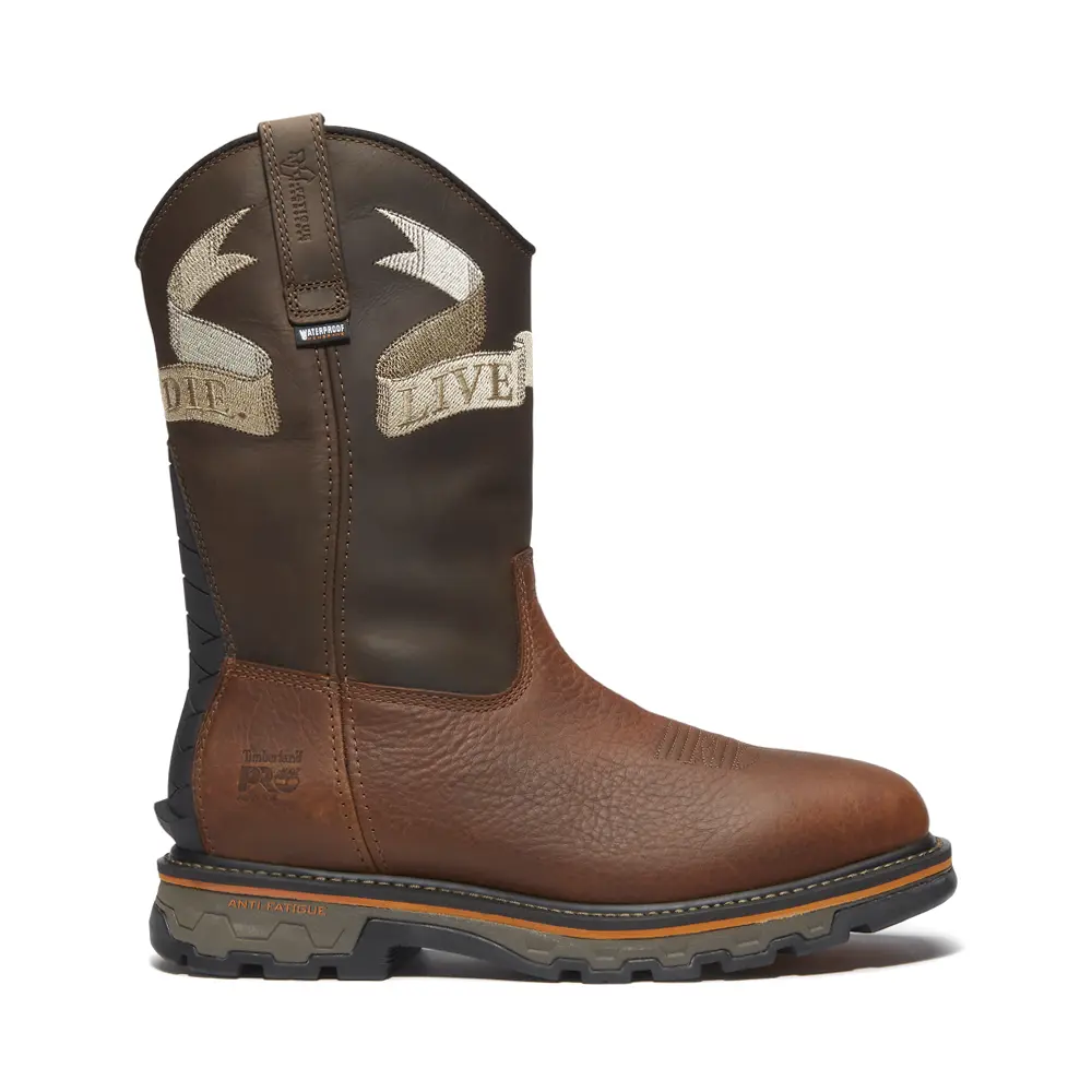 Timberland Pro Mens True Grit Live Free 12 Inch Waterproof Soft Toe  Work/Duty - Brown