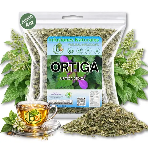 Ortiga(Nettle) Herbal Tea (4 oz) - 100% Natural Ortiga - Traditional Loose Leaf Tea - Makes 30+ Cups - Caffeine-Free, Vegan, Non-GMO