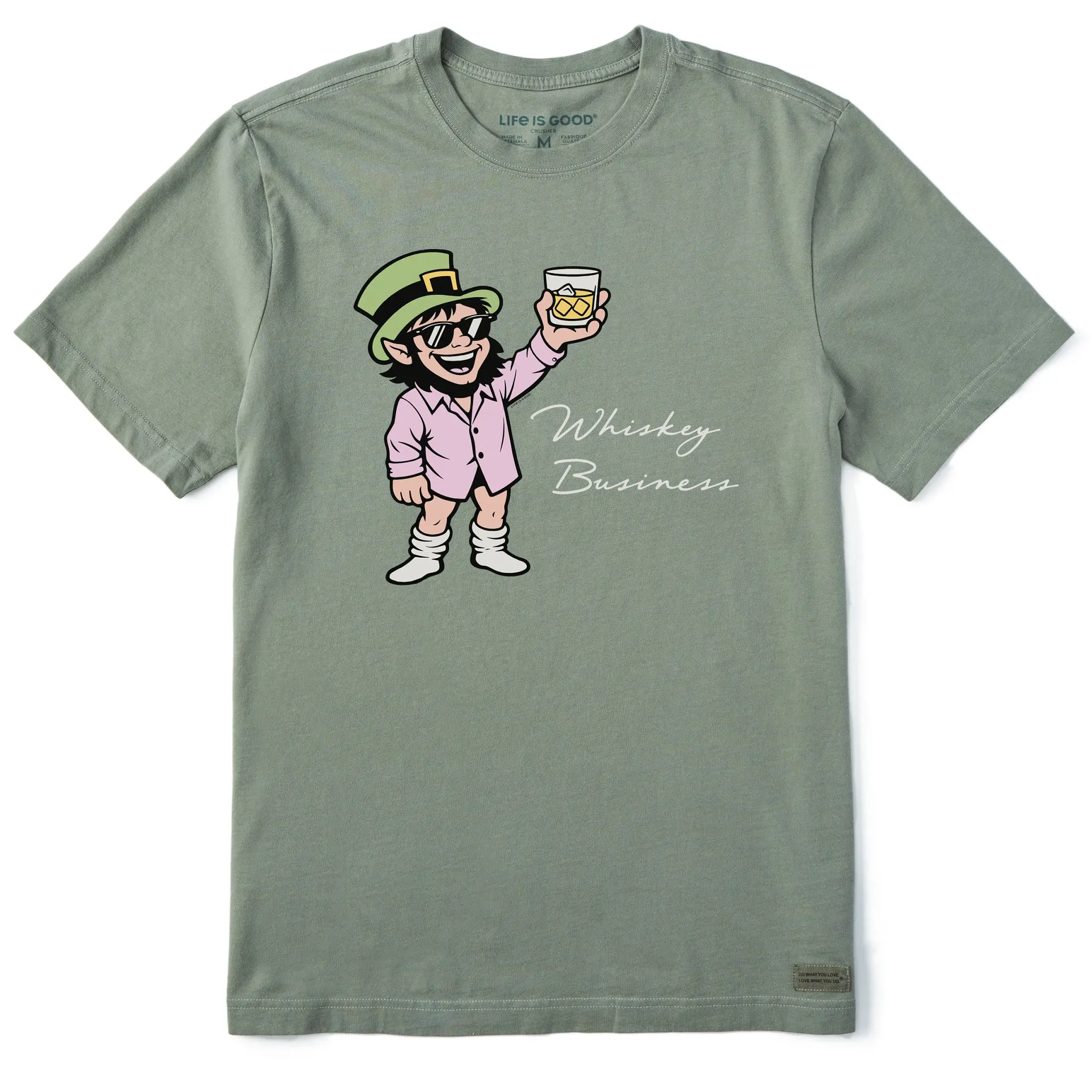 Men's Whiskey Business Leprechaun Short Sleeve Crusher Tee