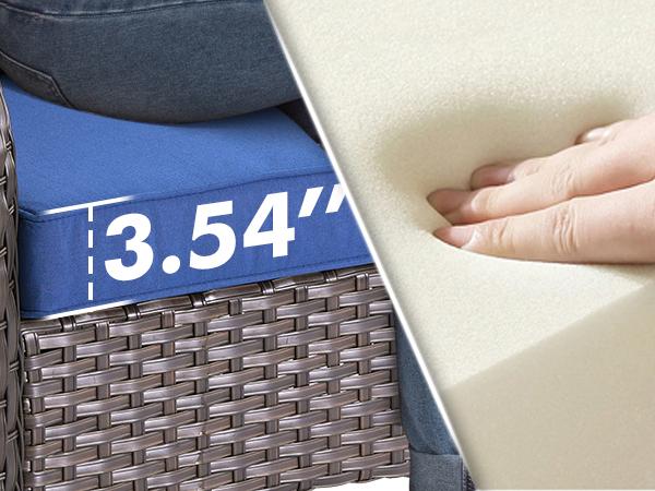 Ovios Patio Furniture Set 3-Piece with Swivel Chair & Side Table, High Back Design, Wicker & Cushion Combo, Easy Assembly, 250 LBS Weight Capacity