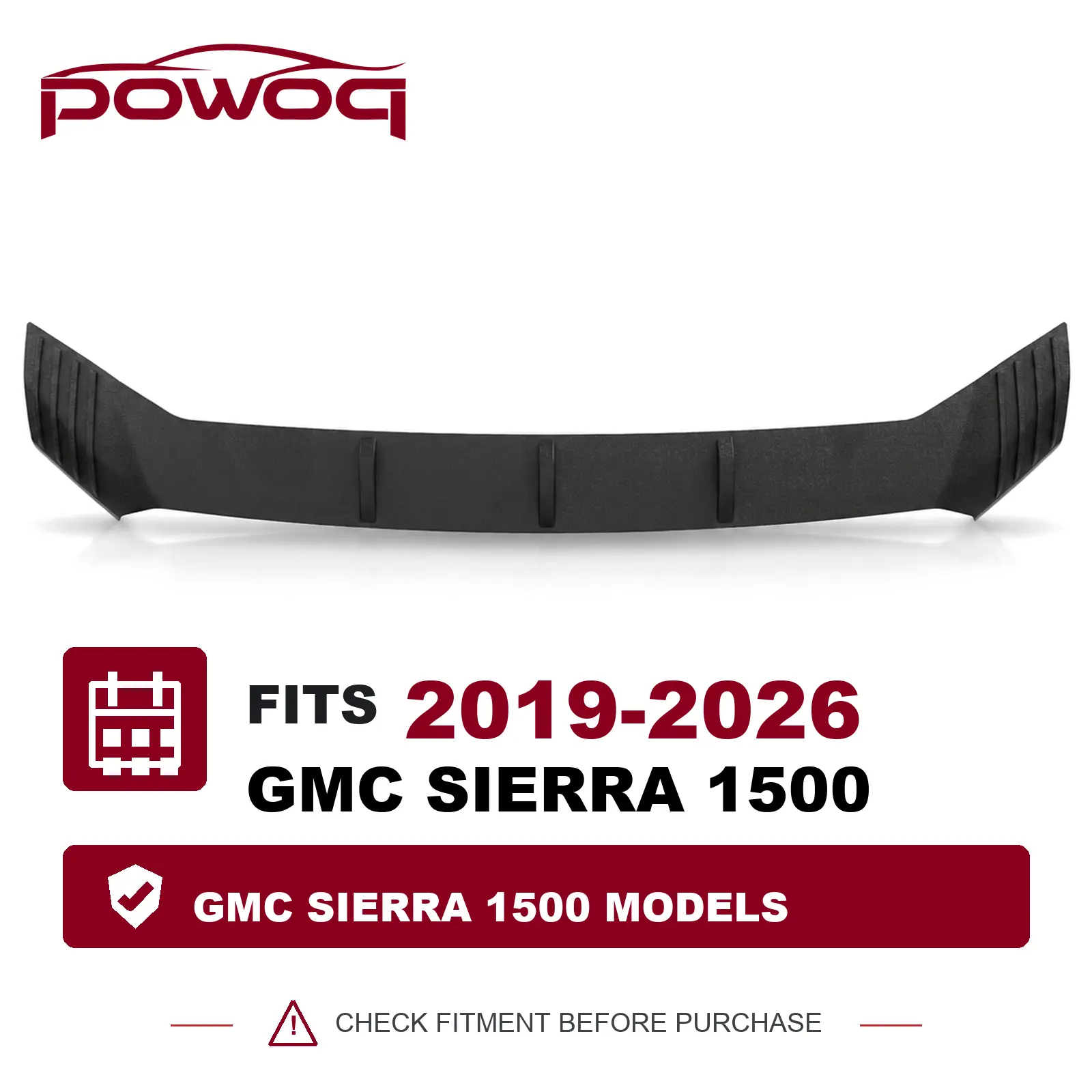 [Fits 19-26 Sierra 1500] Hood Protector Compatible with 2019-2026 GMC Sierra 1500 Deflector Upgraded TPE Shield Hood Deflector Replacement for 2019-2026 GMC Sierra 1500 Accessories