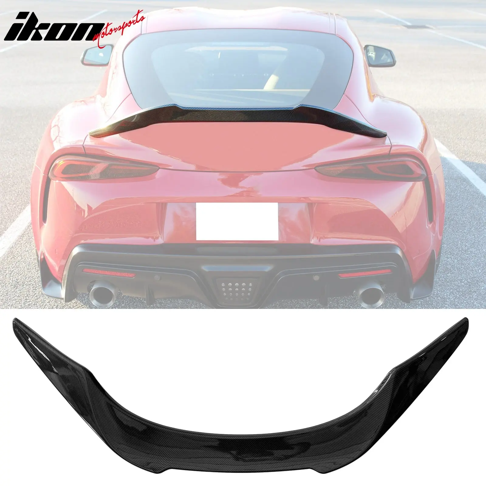 Trunk Spoiler Wing for Toyota GR Supra 2020-2025 V Style Carbon Fiber Print