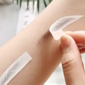 Eyebrow Tattoo Stickers 5-Day Wear Waterproof & Sweatproof, Realistic Hair-Like Strokes, No Daily Makeup Needed, Perfect for Sparse Brows & Busy Lifestyles