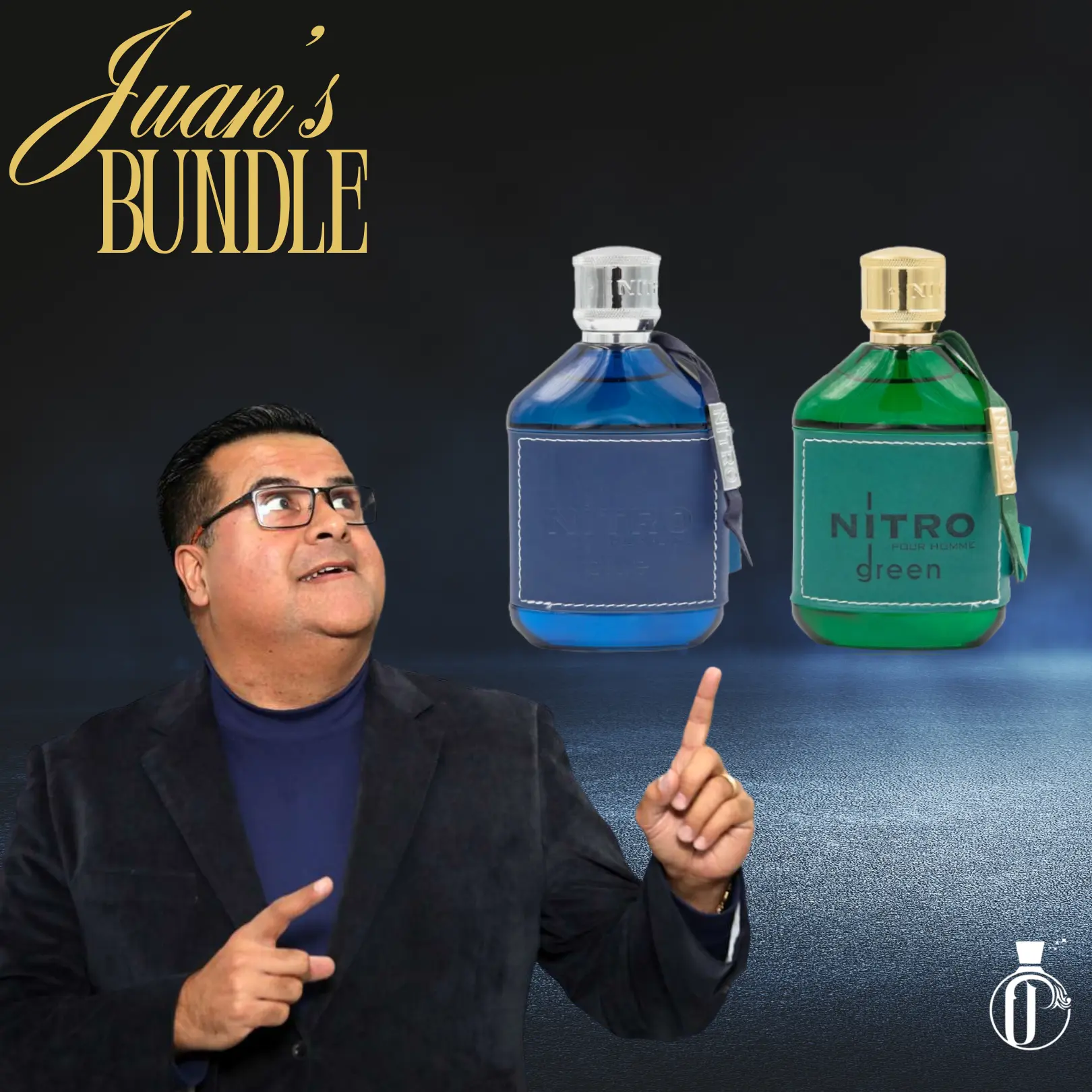 Dumont Juan's Multi-Pack Nitro Eau De Parfum, Unisex 100 ML Alcohol Base Fragrance, Blue + Green Bottles with Vanilla, Saffron & Jasmine Notes