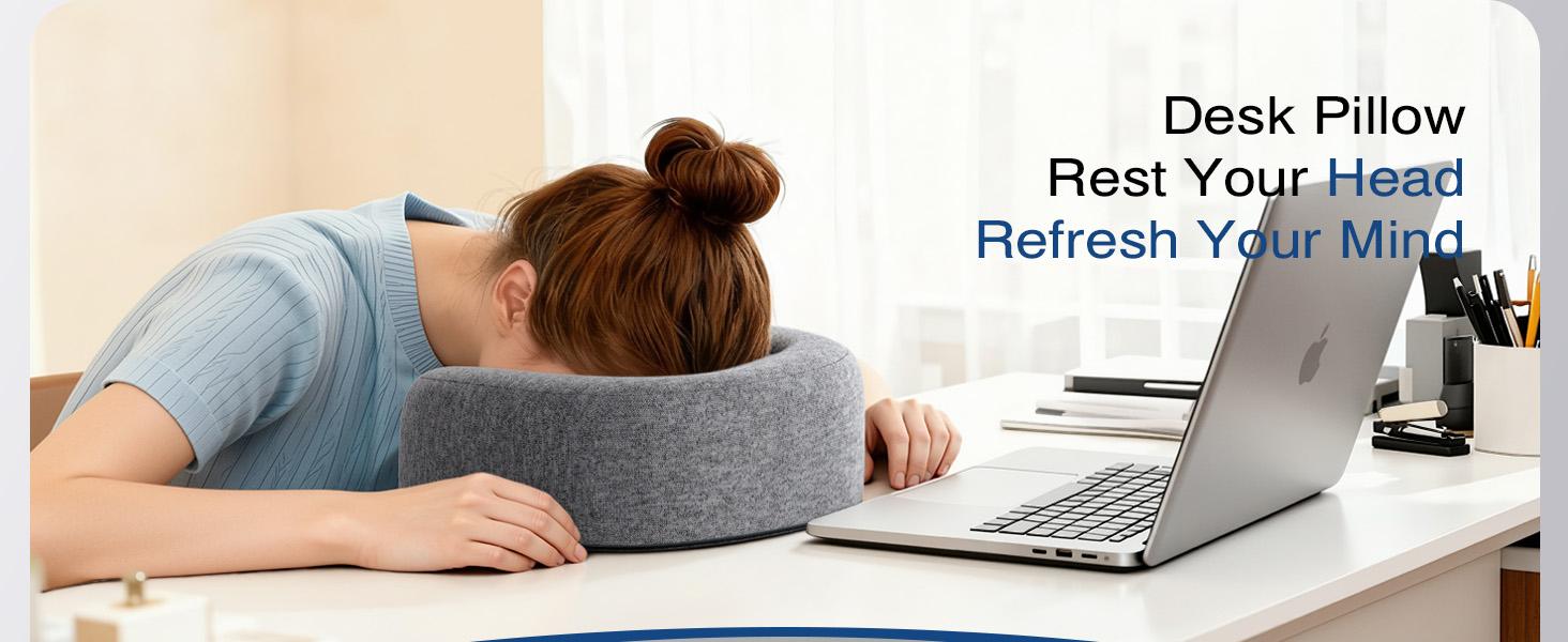 Benazcap Face Down Pillow for Massage Table Memory Foam for Prone Down Sleeping BBL Pillow After Eye Surgery Vitrectomy Recovery Face Cradle Massage Headrest for Bed Gray