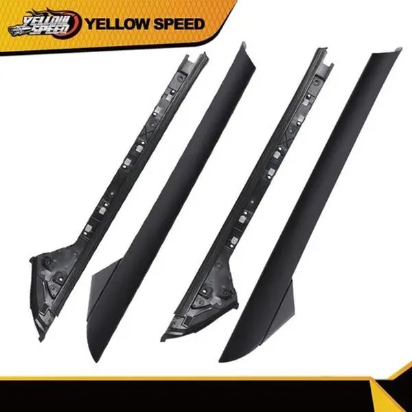 ALLGOOD Pair of Inner & Outer Windshield A-Pillar Molding Trim, Compatible with 11-19 Ford Explorer Vehicle