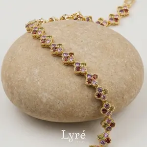 Flora Multicolor Clover Tennis Bracelet