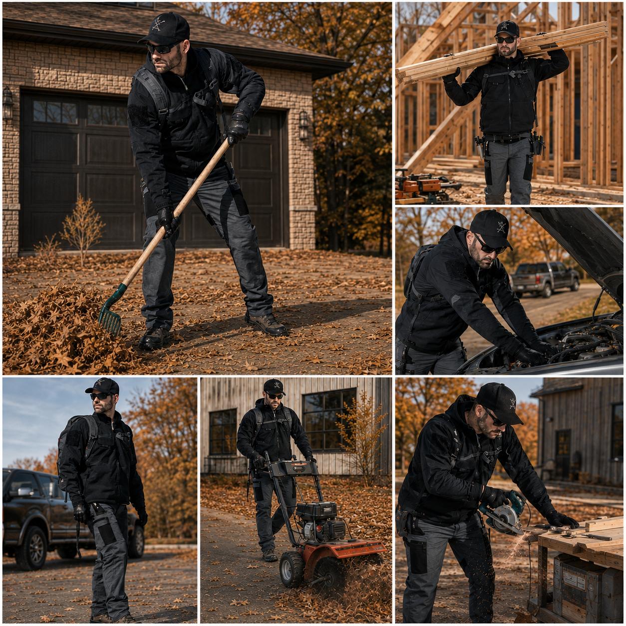 HOMUG Men's Tactical Cargo Work Pants, Water-Resistant 230 GSM Durable Fabric, Multi-Pocket Utility Pants with Zipper Pockets for Work, Hiking, Fishing, Camping & Outdoor Activities HOMUG Men's Tactical Cargo Work Pants, Water-Resistant 230 GSM Durable Fabric, Multi-Pocket Utility Pants with Zipper Pockets for Work, Hiking, Fishing, Camping & Outdoor Activities
