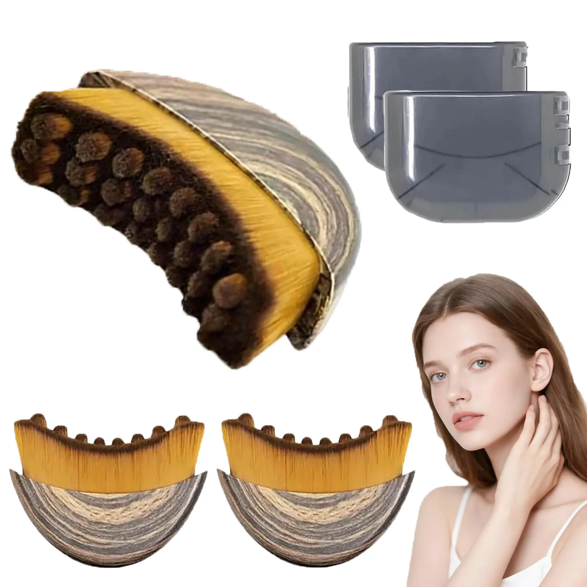 2-Pack Lymphatic Drainage Face Brush Set for Jawline & Chin Sculpting – Dry Brushing Massager to Reduce Puffiness & Relieve Facial Fatigue, Ergonomic Design Precisely Fits Skin Contours, Self-Care Gift for Women – Ideal for Valentine's Day