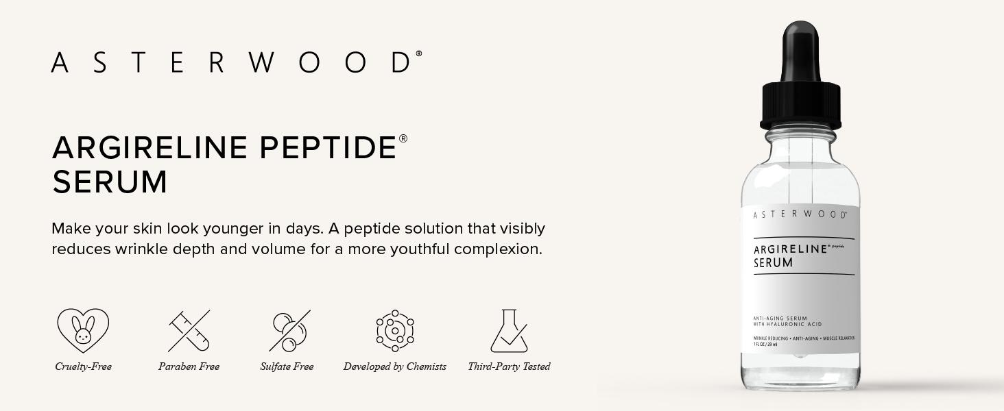 Argireline Peptide Serum with Hyaluronic Acid | Anti-Aging Wrinkle Serum for Face | Hydrating, Firming & Elasticity Support | Fragrance-Free Argireline Peptide Serum with Hyaluronic Acid | Anti-Aging Wrinkle Serum for Face | Hydrating, Firming & Elasticity Support | Fragrance-Free