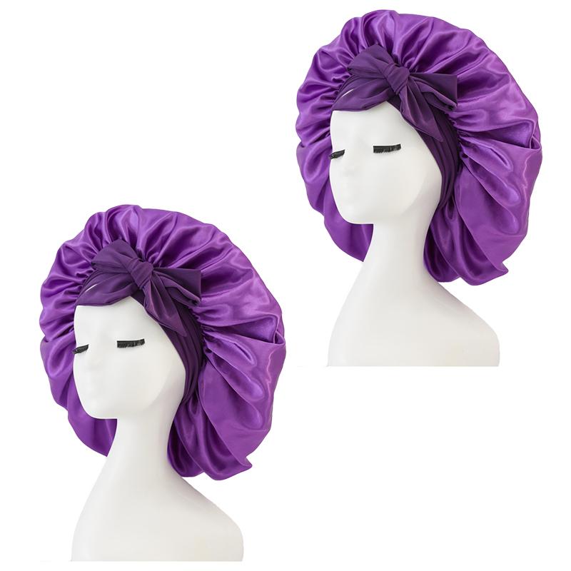 Silk Satin Hair Bonnet Sleeping Hat With Stretch Tie Band Bonnets Silk Bonnet Satin Adjustable Bonnet for Curly Hair Sleeping Adult Women Girls