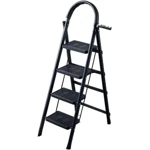 4-step ladder;; easy to clean; space-saving; rustproof; waterproof; odor-resistant; durable; lightweight; heavy-duty; hygienic; scratch-resistant; quick setup