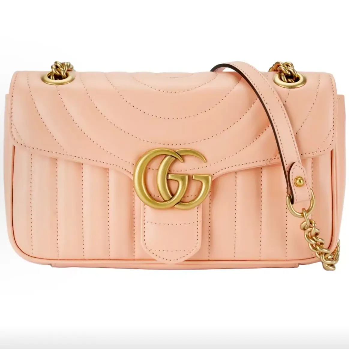 Pre-owned GUCCI GG Marmont 26 Pink Shoulder Bag Clutch