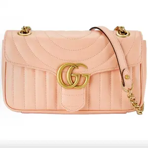 Pre-owned GUCCI GG Marmont 26 Pink Shoulder Bag Clutch