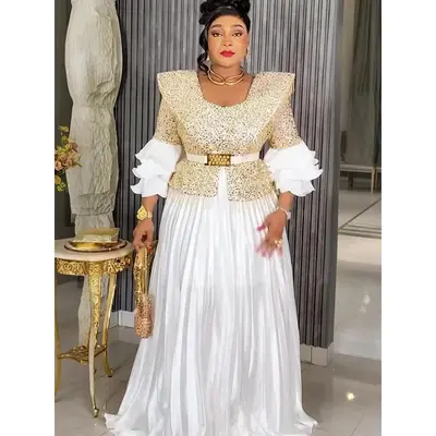 Gold Dress Modest - TikTok Shop