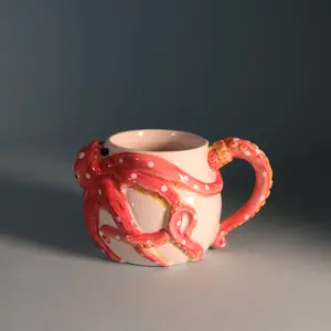 Red Octopus Mug