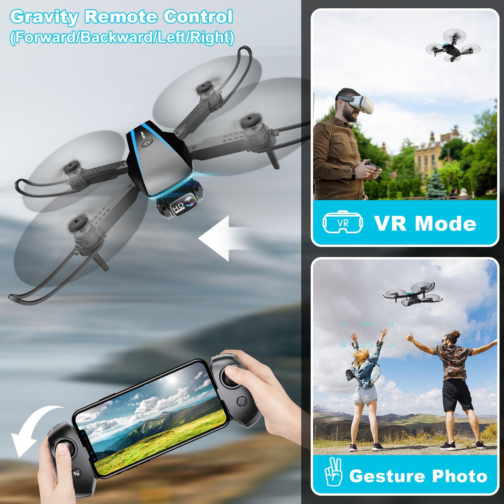 1080P HD Camera Drone for Beginners (Kids/Adults) - Foldable Mini Design, Stable Hover, Trajectory Flight, 90° Lens, 3D Flip, One Key Start - Gift Idea!