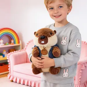 Cute Groundhog Plush Toy in Tattered Beggar Outfit Super Soft Adorable Gift for Children's Day or Birthdays Perfect for Kids
