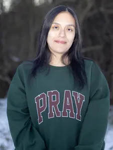 Pray Appliqué Sweatshirt