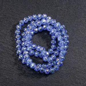 【6 mm】100 pieces very shiny glass beads DIY handmade necklace phone strap pendant materials