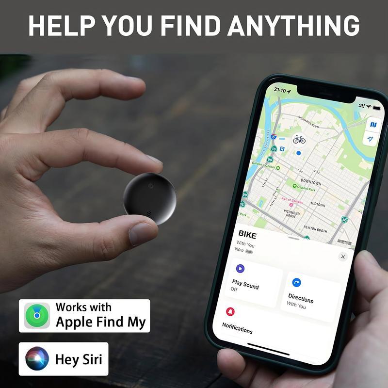 GPS Tracker for Car,Mini Trackers Device with Weatherproof Magnetic Case-No Monthly Fee-Best Hidden GPS Trackers,Global Coverage Location Tracker,Anti-lost Device,Works with Apple Find My (iOS Only) For iPhone