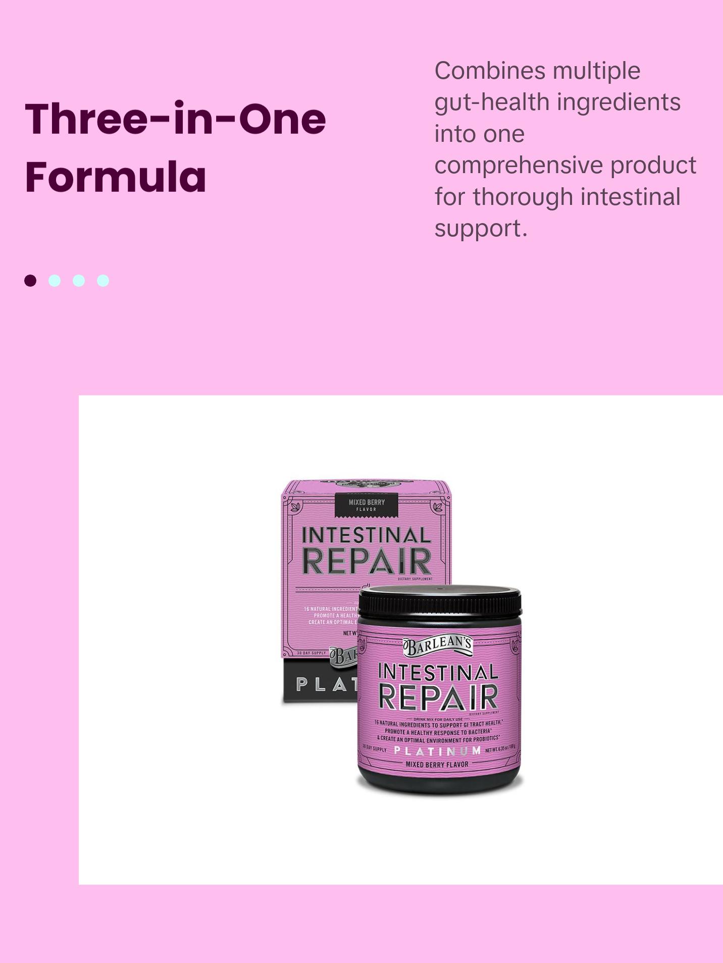 Barlean’s Intestinal Repair Gut Health Powder with 16 Digestive Supplements Healthcare Dietary