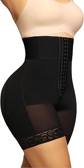 CZXMY Strapless Fajas Colombianas for Women Tummy Control Body Shaper Shorts with Butt Lifter & Zipper Crotch High Waist Lace Trim SpringStatements
