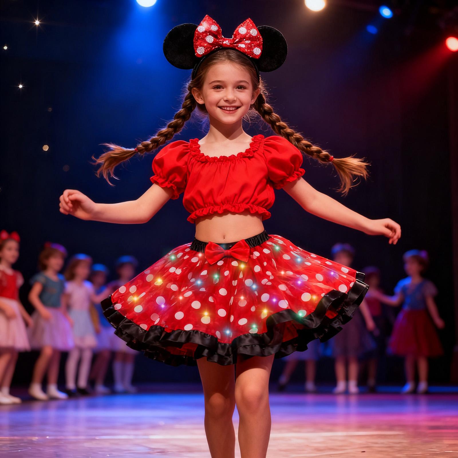 PinkSheep Girls Costume Set,Led Light Up Girls Tutu Skirt with Ear Headband Bow, Kid Party Outfit Costume Christmas PinkSheep Girls Costume Set,Led Light Up Girls Tutu Skirt with Ear Headband Bow, Kid Party Outfit Costume Christmas