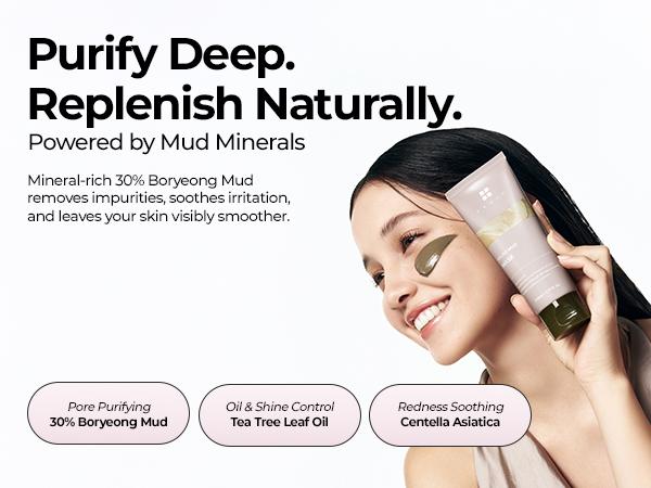 [Official Shop] BRMUD Relief Mud Mask 110ML - 30% Boryeong Mud Formula for Deep Cleansing & Hydration - Moisturizing & Brightening Skin Care Treatment - Brightening, Hydrate, Moisture, Relaxation, Cleaning, Pore Care