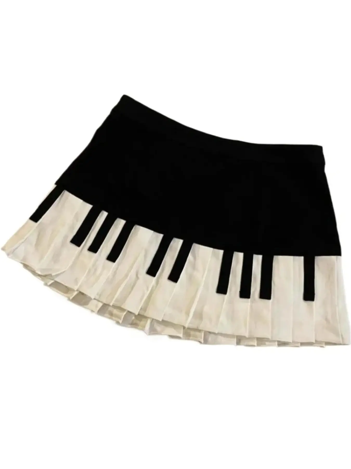 Girl Summer Ruffle Piano Petticoat, Women Contrast Pleated Elastic Mini Skirt, High Waist Short Dress, Fit, Suitable for Cosplay & Dating, Aesthetic Slim Fitting Skirt