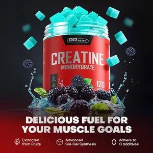 Dralot Creatine Monohydrate Gummies | 120 Veggie Gummies | B12, B5, B6 + L-Taurine | Magnesium & Potassium | No Added Sugar | Gluten-Free, Vegan, Non-GMO Ethically Sourced Vitamins Daily Vitamins