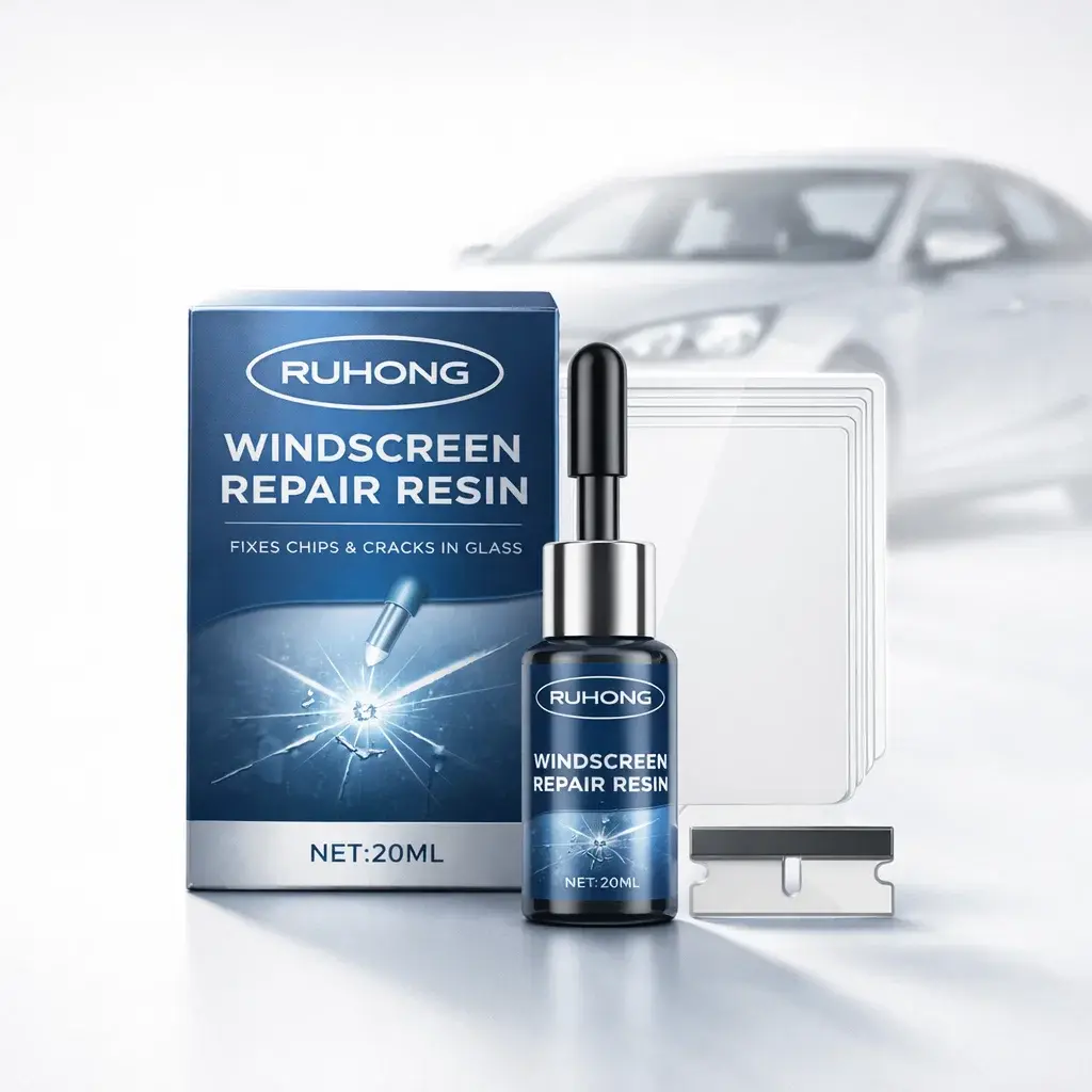 Ruhong DIY Windshield Chip Repair Kit | Fast Auto Glass Fluid Tool | Crystal Clear Finish | Save $