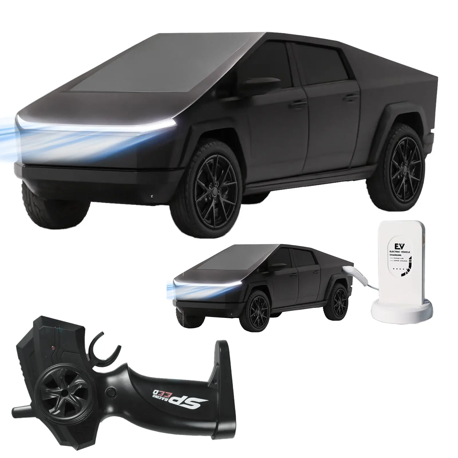 Summerwins Remote Control Pickup Truck Toy - 1/24 Scale RC Racing Car Model with Rechargeable Battery, Lights, Loadspace, 20+ km/h Speed, 50+ Minutes Runtime, Cool Boy Gift, Perfect Gift for Teen Birthdays