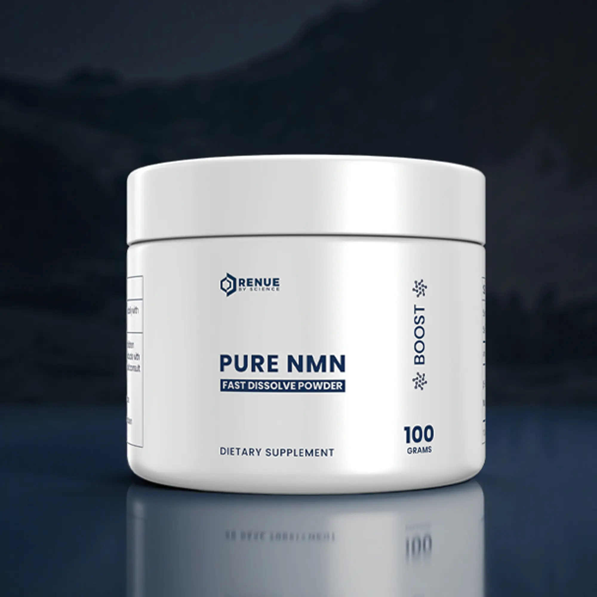 Pure NMN Powder (Nicotinamide Mononucleotide) NAD+ 6 Month Jar Supplement for Energy, Focus, Mitochondrial Health Brain Booster Fitness