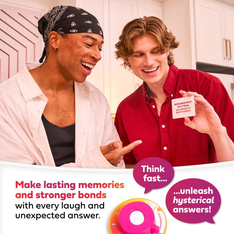 QUICK QUICK QUICK - The Ultimate Party Game for Friends & Family Ages 8-108 High-Energy Fun with 333 Cards & Battery-Free Timer for Endless Laughter