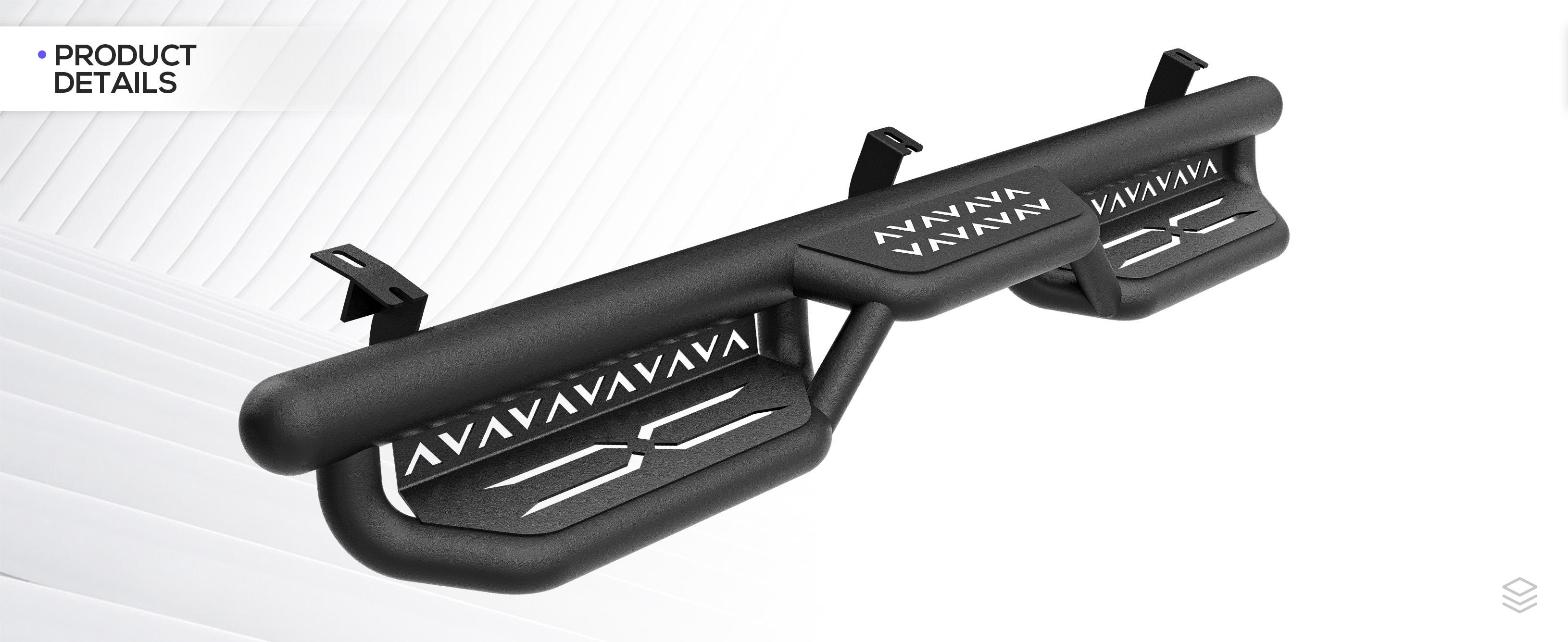 Cars Accessories Running Boards for Toyota Tacoma Compatible with 2005-2023 Toyota Tacoma Double Cab & Crew Cab (4 Full-Size Doors) | Yzona