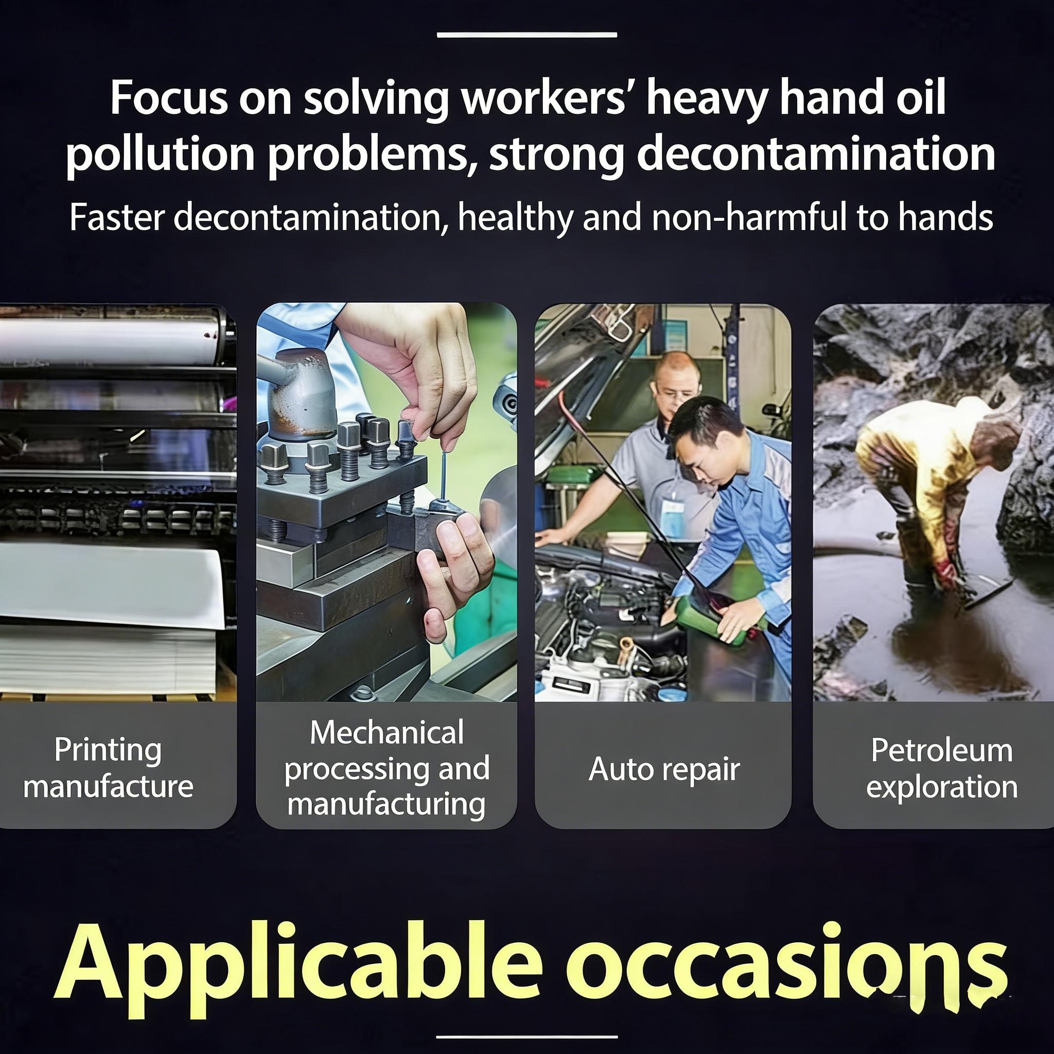 Industrial Oil Stain Handwashing Powder 21 oz Bag Powerful Grease & Dirt Removal Gentle on Skin Non-Irritating