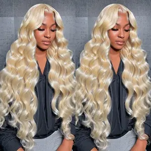 613 Lace Front Wig Human Hair 10 Density Blonde Wig Human Hair 613 13X6 Body Wave Lace Front Wigs Human Hair Pre Plucked 613 HD Lace Frontal Glueless Wigs For Women