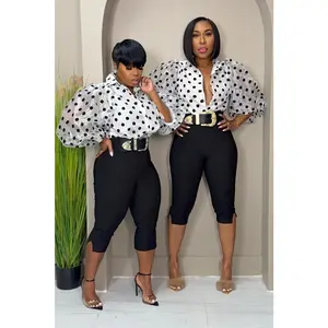 Simone Polka Dot Statement Blouse