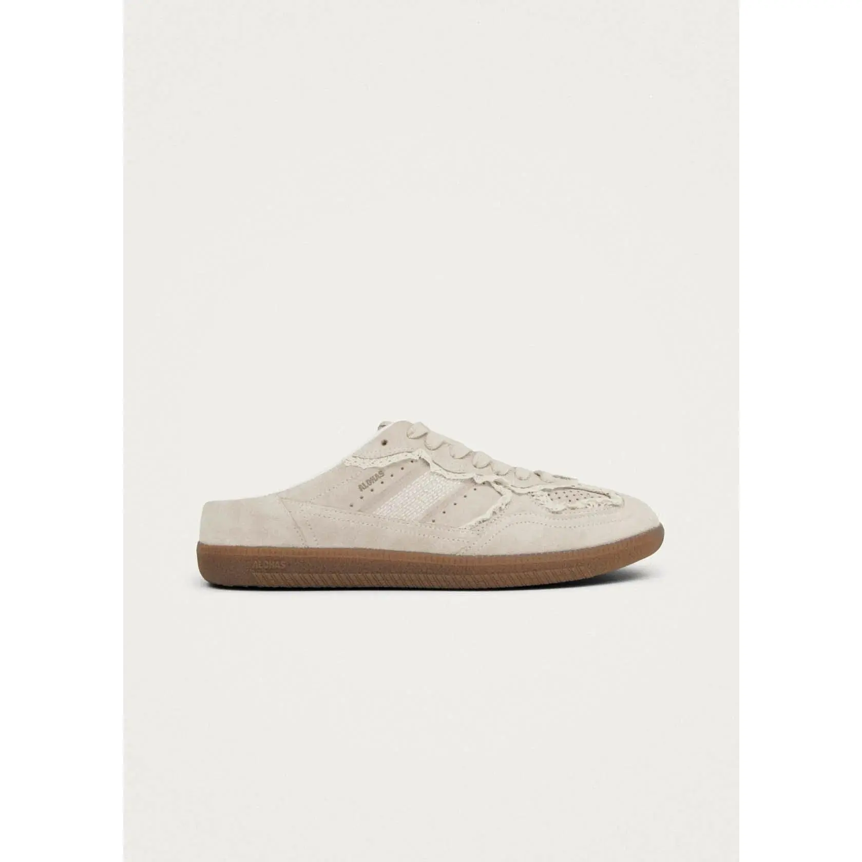 Tb.490 Mule Crochet Cream Leather Sneakers
