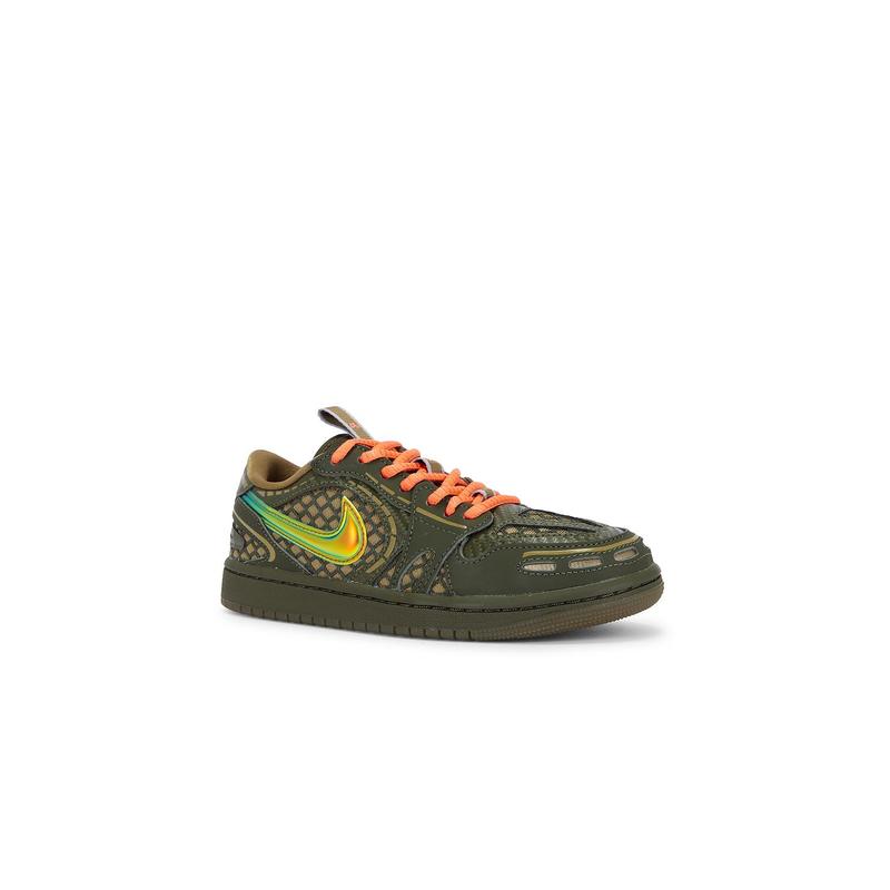 Jordan Air Jordan 1 MM Low V3 Sneaker in Brown Kelp, Cargo Khaki & Light Wild Mango