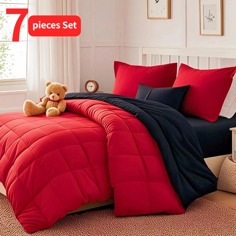 Cosybay 7-Piece Luxurious Comforter Set - Queen / King Size - Christmas pumpkin comforter set - Reversible down alternative duvet- Breathable & Lightweight - Perfect for All-Season Comfort - Includes Flat Sheet, Fitted Sheet, Pillowcases & Pillow Shams Cosybay 7-Piece Luxurious Comforter Set - Queen / King Size - Christmas pumpkin comforter set - Reversible down alternative duvet- Breathable & Lightweight - Perfect for All-Season Comfort - Includes Flat Sheet, Fitted Sheet, Pillowcases & Pillow Shams