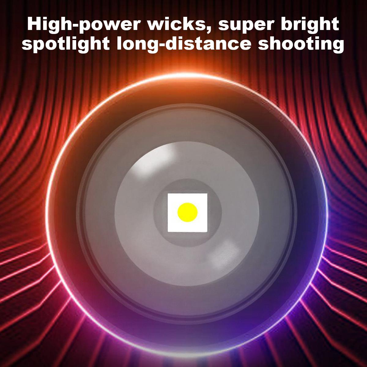 2-in-1  FLASHLIGHT with Charging Phone Function | Super Bright, USB Rechargeable, Zoomable | Camping, Emergency, Fishing Torch light strong light flashlight