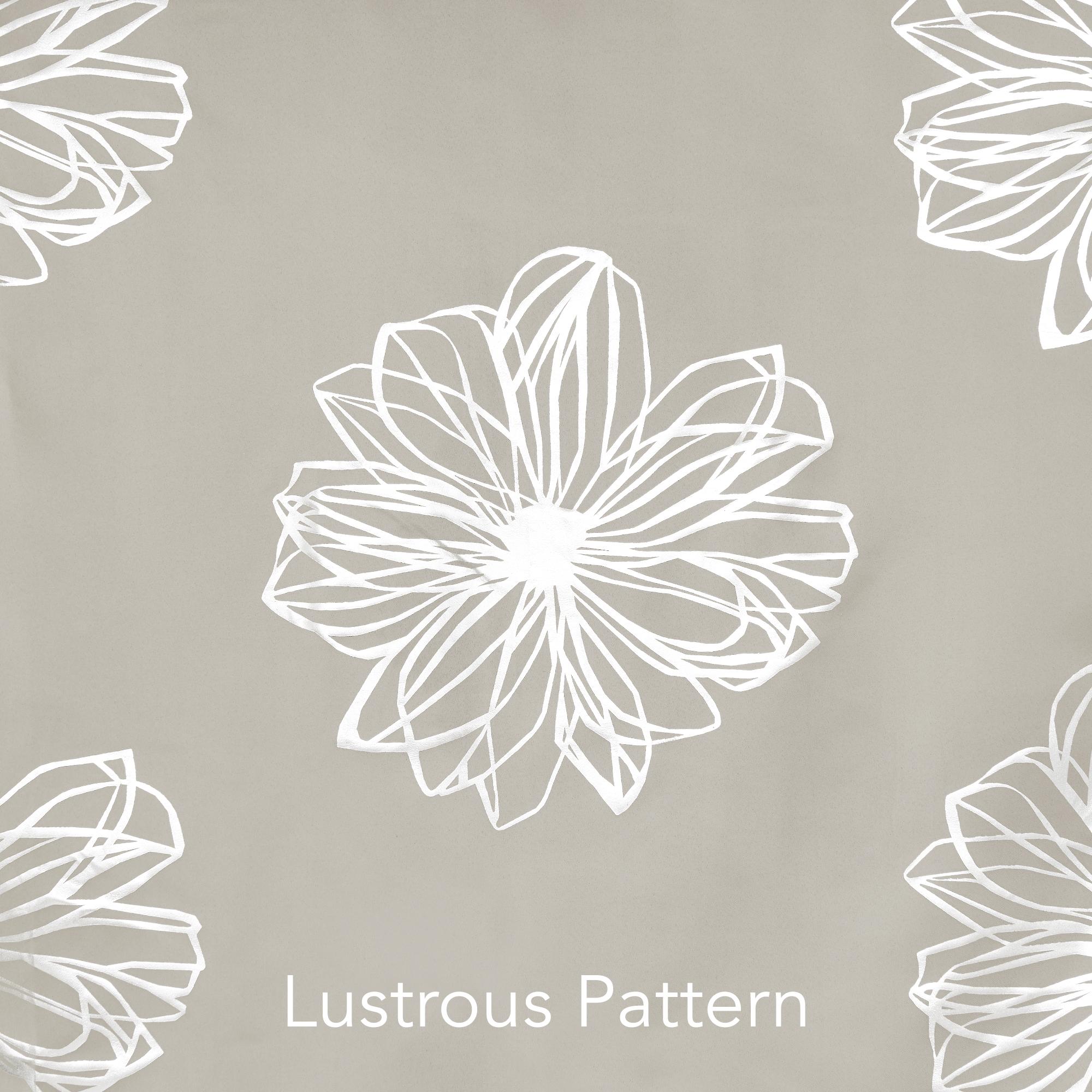 Deconovo Flower Foil Printed Blackout Curtains – 2 Panels, Thermal Insulated Room Darkening Curtains with Grommet Top for Bedroom