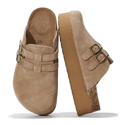 Project Cloud Women's Genuine Leather Platform Clogs | Walking Shoes Footwear | Memory Foam | Lightweight Non-Slip – Stephi