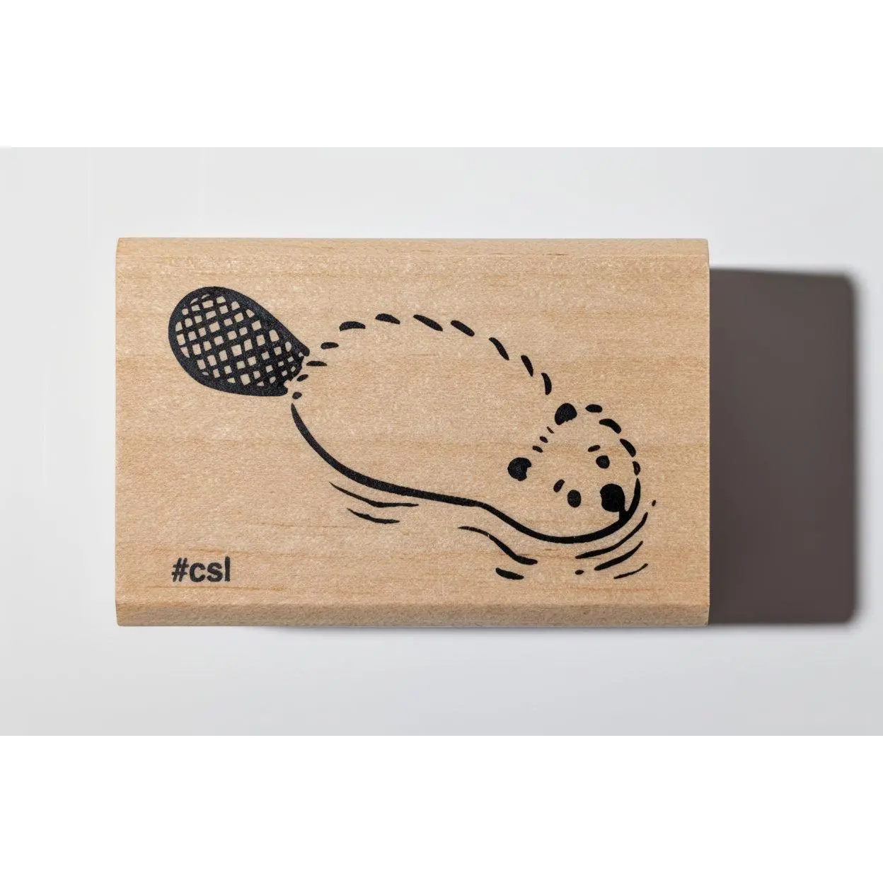 Nature-Inspired Whimsy Swimming Beaver Rubber Craft Stamp, Quality Materials Rubber Stamp for Scrapbooking-DIY Crafts, 22mm×38mm with Crisp, Consistent Impressions
