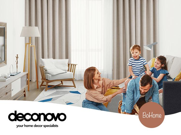 Deconovo Linen 100% Blackout Curtains  2 Panels, Thermal Insulated Living Room Curtains, Room Darkening Window Curtains Drapes for Bedroom Windows