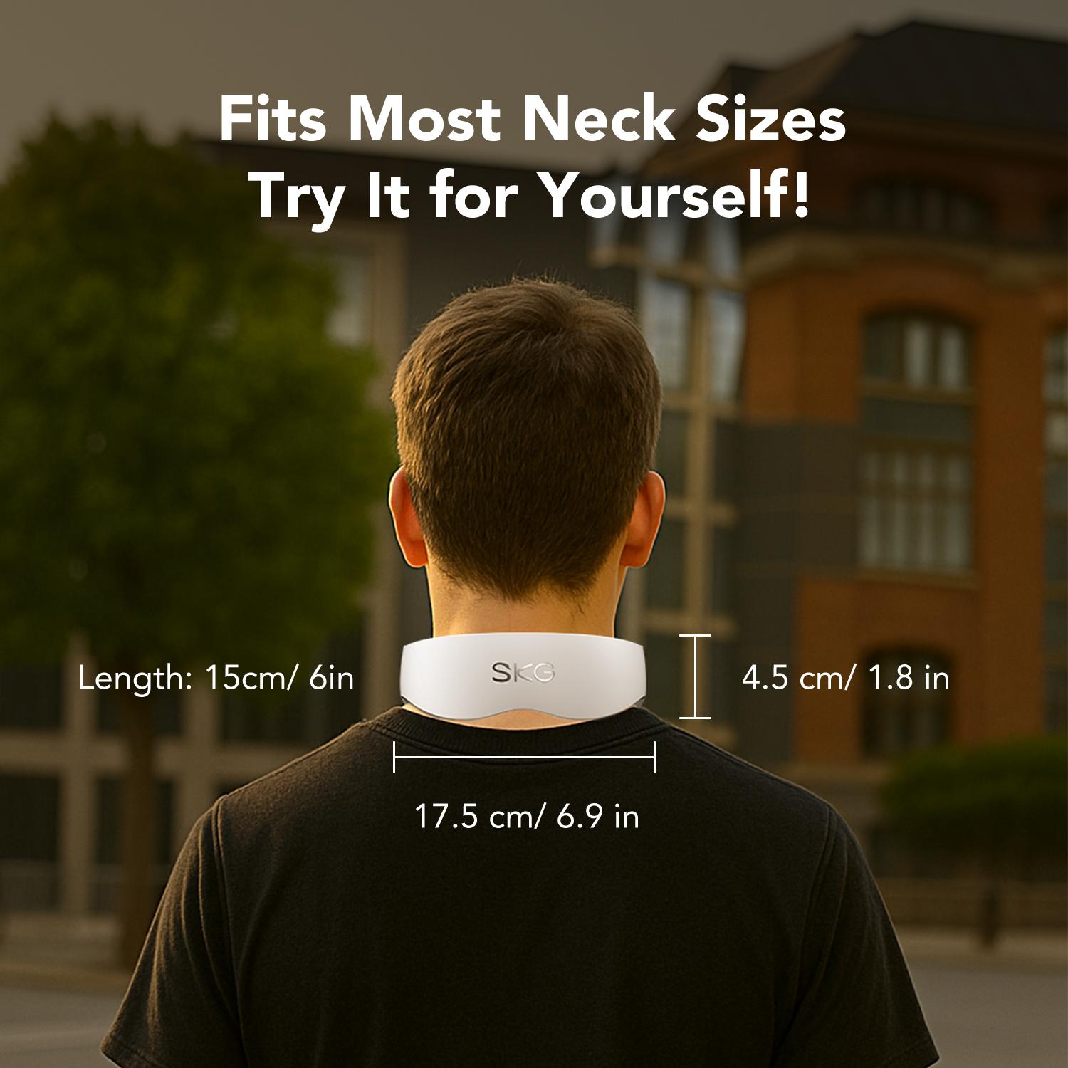 SKG GS500-N Deep Neck Massager with Heat for Daily Stress Relief, Best Gift