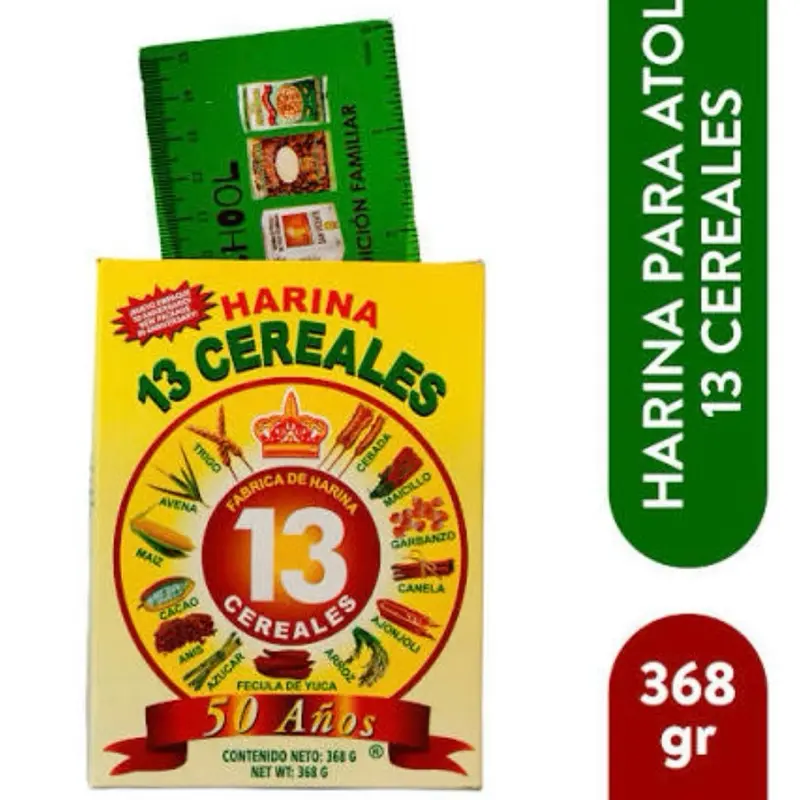2 cajas de -13 cereales bebida de harina- 368 gr. C/u