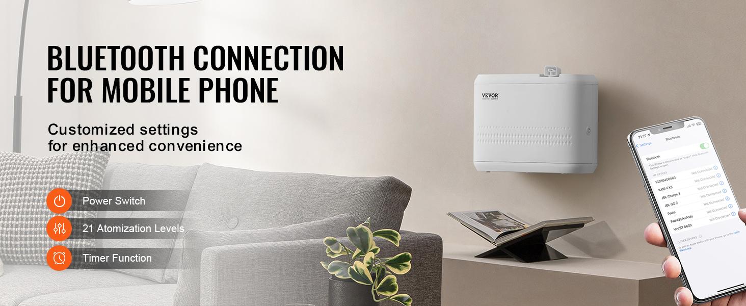 VEVOR Upgrade HVAC Scent Diffuser for Whole House, TikTokShopBlackFriday, 850ML Scent Air Machine with Cold Air Technology, Waterless Essential Oil Diffuser, Cover Up to 5000 Sq.Ft for Large Room, Hotel, Spa, Office